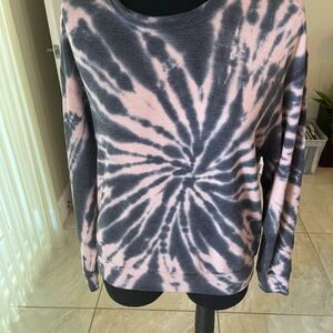 Treasure and Bond Tie-Dye Women's Top - Pink and Gray, Size XS